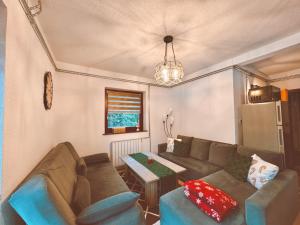 a living room with a couch and a table at Villa "Pahulja" - Vlašić in Vlasic