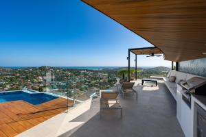 a view from the balcony of a house at Penthouse Residence 8 Suite 2 in Nathon Bay