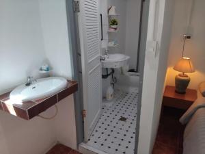 a bathroom with a sink and a toilet at Mountain View Garden House in Ban Chong Phli +17 photos