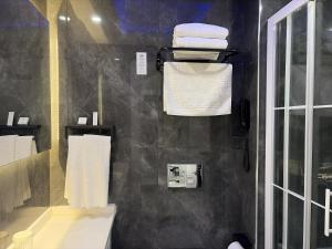 baño con aseo y toallas en la pared en Park Milano Hotel, en Izmir 16 fotos más