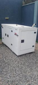 een grote witte elektriciteitskast die op de grond staat bij Luxury Stay in Lagos in Iju Junction