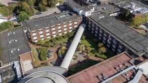 an overhead view of a building in a city at Daresbury Park Hotel in Daresbury +108 photos