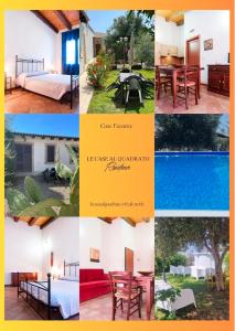a collage of four pictures of a house at Le Case Al Quadrato Residence in Siracusa