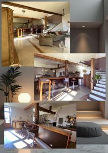 a collage of photos of a house at La Ferme Bugiste - Maison de caractère in Belley