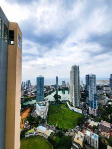 a view of a city with tall buildings at Sea view Apartmen in Trizen in Colombo