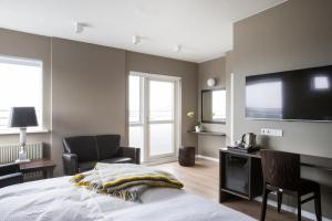 TV a/nebo společenská místnost v ubytování Hotel Ódinsvé