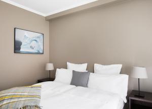 Postel nebo postele na pokoji v ubytování Hotel Ódinsvé