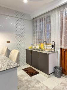 a kitchen with a sink and a counter top at LuX EXECUTIVE 2 BEDROOM in Eldoret