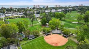 an aerial view of a park with a baseball field at Golf Glenn Villa A205 in Myrtle Beach
