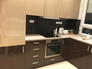 A kitchen or kitchenette at Synagogue Gozsdu Private Apartments