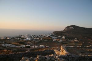 a view of a village on a hill at Anima Apartments in Chora Folegandros