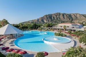 an overhead view of a pool at a resort at Club Esse Sunbeach in Squillace