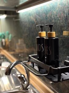 a close up of a bathroom sink with aaucet at Villa Montepaone in Montepaone Lido