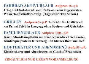 a listing of the fonts for the klezmer instrument at Sommerfrische Waldviertel in Kirchberg am Walde