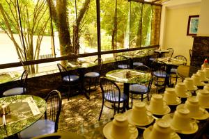 En restaurant eller et andet spisested på Residencial Pantanal Vila Mariana