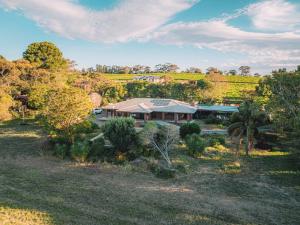 an aerial view of a house in a field at Vineyard Retreat in the Heart of McLaren Vale in McLaren Vale