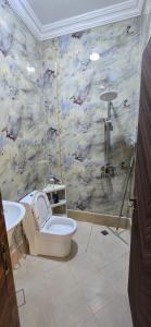 a bathroom with a toilet and a sink at Dar Alslam hostel in Nizwa
