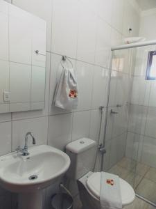 Koupelna v ubytování M & S Hotel