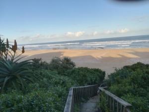 a path leading to a beach with the ocean at Timber and Tide in Cannon Rocks