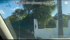 a car window with the words take the driveway on the left at 2 bedroom Flat in Namaka,Nadi in Nadi