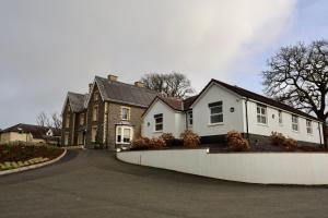 a large house with a road in front of it at Y Seren Hotel & Restaurant in Carmarthen