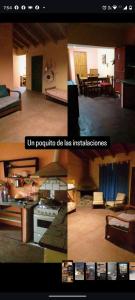 a collage of a living room and a living room at Wilka pirul in San Marcos Sierras