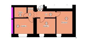 a floor plan of a building at Fewos4seasons in Kurort Oberwiesenthal