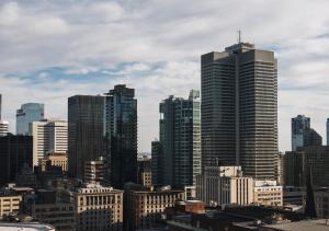 a view of a city with tall buildings at Delta Hotels by Marriott Montreal in Montreal