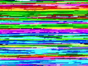 a close up of a rainbow colored computer screen at Holiday Home Lompakko by Interhome in Äkäslompolo