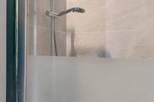 a shower with a shower head in a bathroom at Mistral Holidays - Minisuite Marina in Marina di Carrara +2 photos
