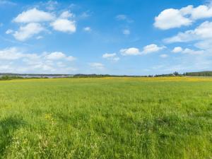 a field of green grass with a blue sky and clouds at Holiday Home Kelo-kolo by Interhome in Iisalmi