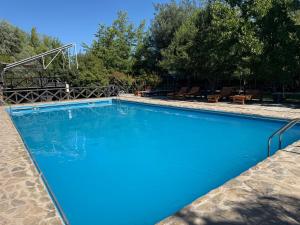 a large blue swimming pool in a park at Termas Del Vino 2 in Palmilla Abajo