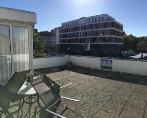 En balkon eller terrasse på Apartment Gronau