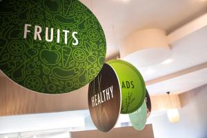 a group of balloons hanging from a ceiling at Rubin Hotel in Poreč +15 photos