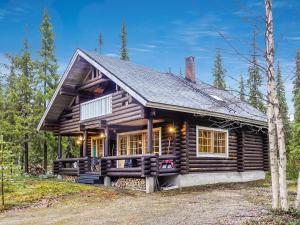 a log cabin in the woods at Holiday Home Luppokero by Interhome in Salla