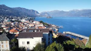 a view of a city and a body of water at Suite Dream in Stresa