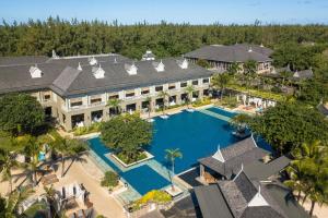 an aerial view of a resort with a swimming pool at The St. Regis Le Morne Resort, Mauritius in Le Morne