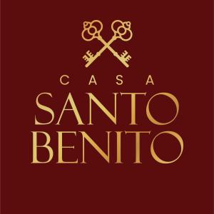a sign that reads as a santa bernato at Casa santo benito in Atlixco