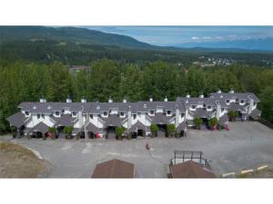an aerial view of a building with a parking lot at Mountain Edge 1020 our Holiday Home in Kimberley