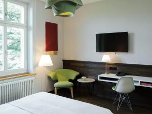 TV o dispositivi per l'intrattenimento presso Design Hotel Plattenhof