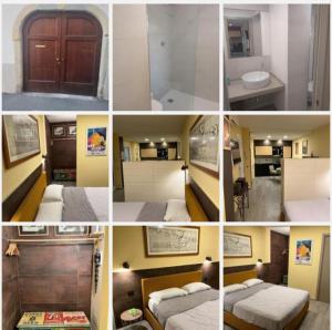 a collage of photos of a hotel room with beds at La Corte Dei Cappuccini in Bergamo +42 photos