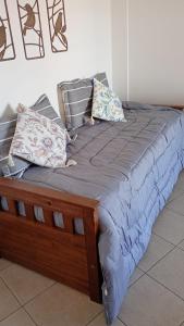 a large bed with pillows on top of it at Catalina in Viedma