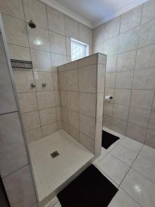 a shower with a glass door in a bathroom at @Echeveria in Montagu +7 photos