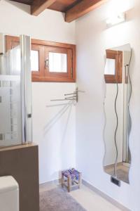 a bathroom with a shower and a toilet in a room at La 68 in Santa Brígida