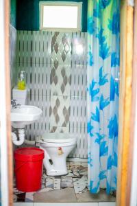 a bathroom with a toilet and a sink at Mount Mulanje Stopover in Peremwe +73 photos