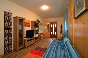 a living room with a tv and a couch at CasaInesAldo in Candide