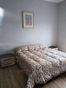 a bedroom with a bed and a picture on the wall at Dolcecasa15 in Sannazzaro deʼ Burgondi