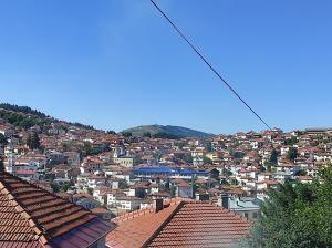 a view of a city with houses and roofs at Villa DIJA in Kruševo