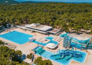 an aerial view of a water park at David in Mali Lošinj
