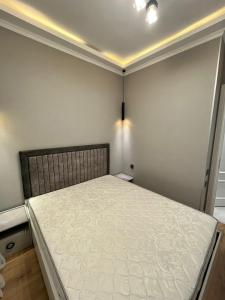 a bedroom with a large bed in a room at Qarb Apartment Dernegul metro in Baku